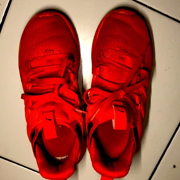 Red puma shoes size 1c - Picture 2 of 4